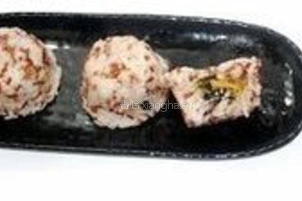 红米肉松海苔饭团的做法图解8