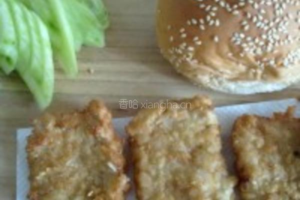 自制巨无霸猪排汉堡的做法图解3