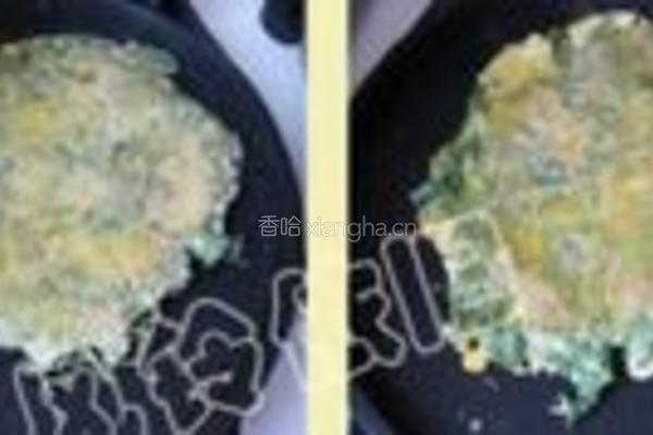 茼蒿鸡蛋饼的做法图解3