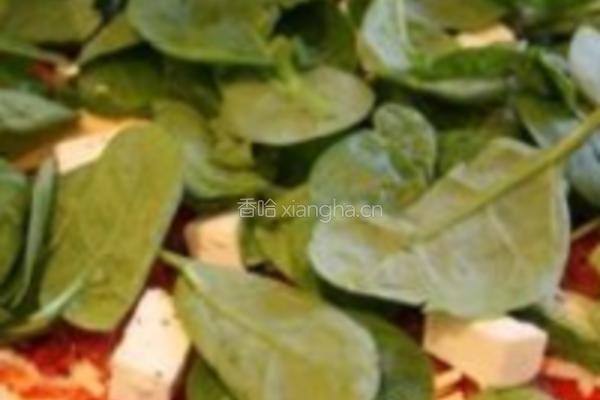 菠菜培根牛油果奶酪匹萨的做法图解7