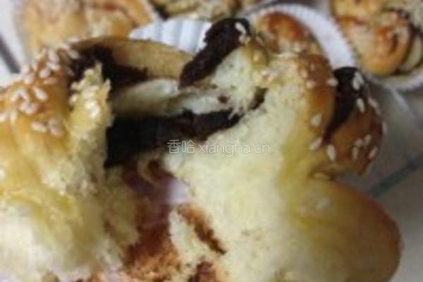 豆沙花式面包的做法图解6