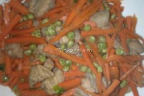 胡萝卜丝爆炒肉片荷兰豆的做法图解4