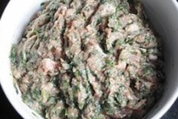 荠菜肉馅的做法图解6