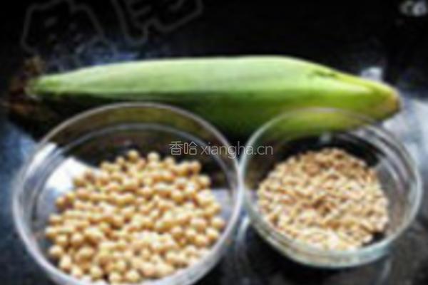 玉米小麦豆浆的做法图解1