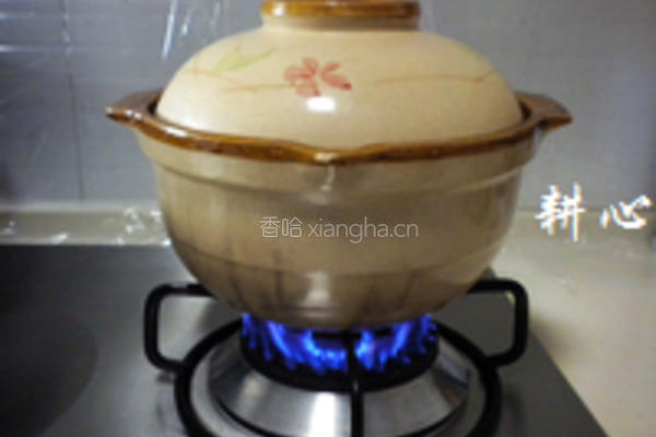 雪蛤莲子白果粥的做法图解4