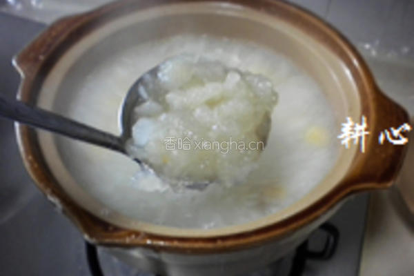 雪蛤莲子白果粥的做法图解6