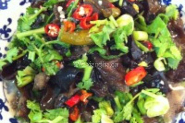 香菜凉拌黑木耳的做法图解7