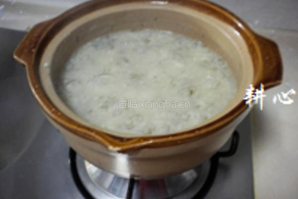 发菜肉片粥的做法图解14