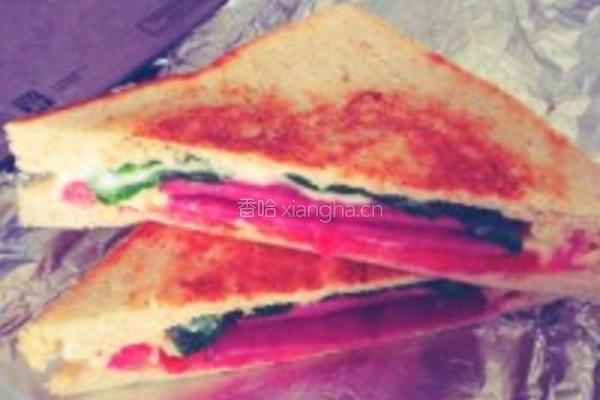 酥软足料火腿三明治的做法图解9