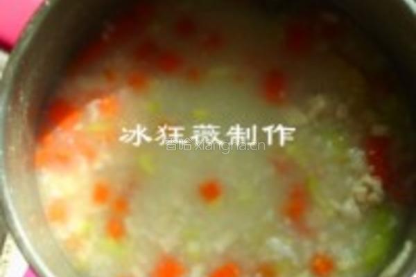 鸡肉蔬菜粥的做法图解5