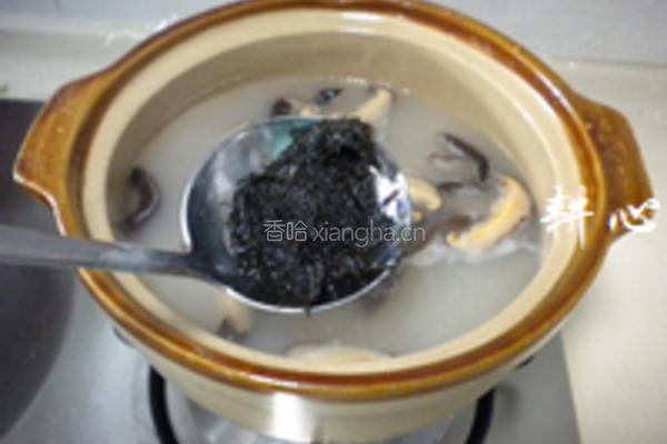 发菜香菇肉丸粥的做法图解9