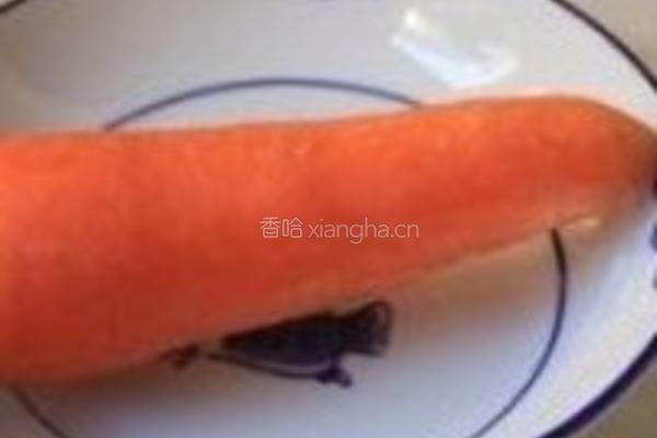 红萝卜花生汤圆的做法图解1