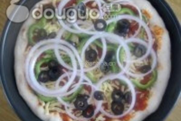 金枪鱼大虾比萨的做法图解16