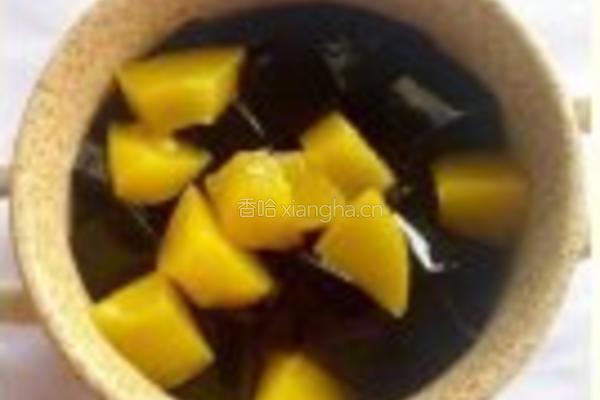 蜜桂花黄桃龟苓膏的做法图解12