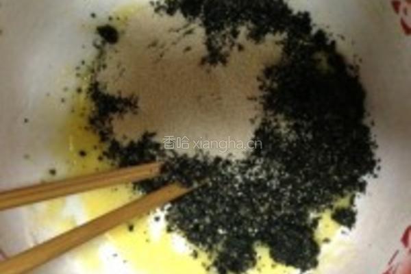 黑芝麻杂粮饼干的做法图解4