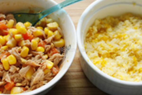 表情海鲜饭团的做法图解5