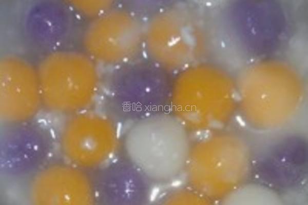 紫薯南瓜酒酿汤圆的做法图解5