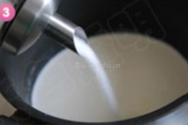 黄桃免烤布丁的做法图解3