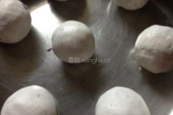 麦片紫薯草莓大福的做法图解4