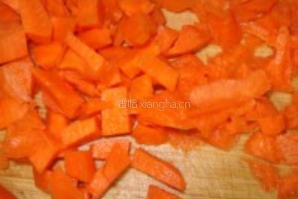 五彩虾仁炒饭的做法图解3
