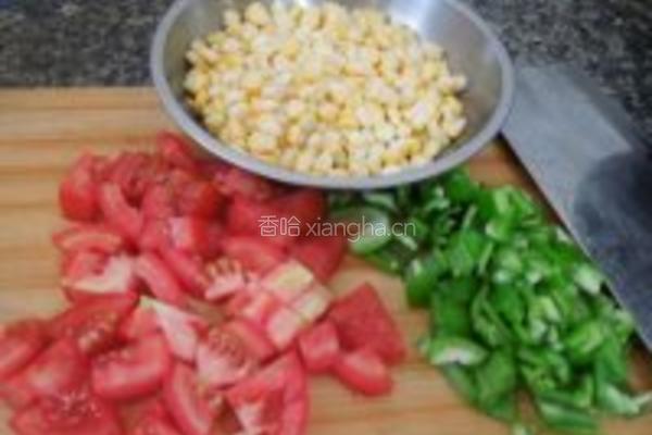 番茄炒玉米粒的做法图解2