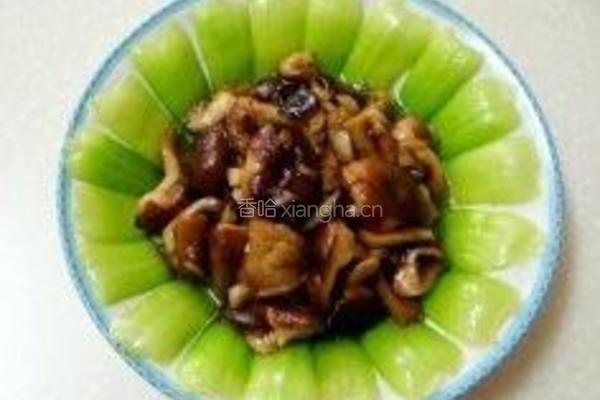 香菇炒油菜的做法图解5