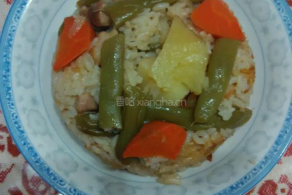 五花肉时蔬焖米饭的做法图解9