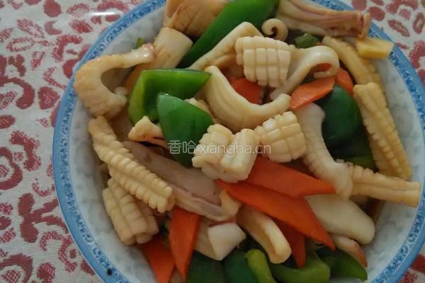 鱿鱼炒青椒的做法图解7