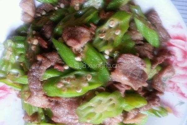 羊角豆炒瘦肉的做法图解4