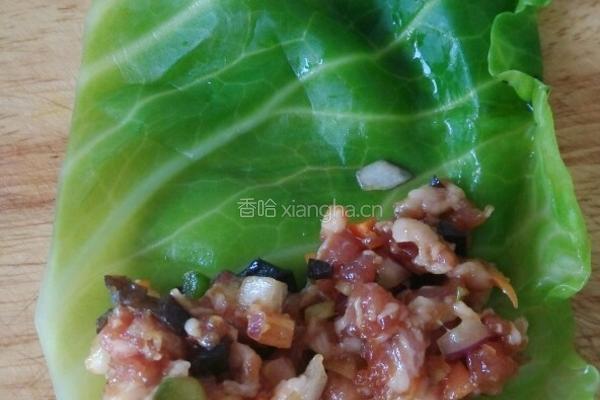 圆白菜蒸肉卷的做法图解6