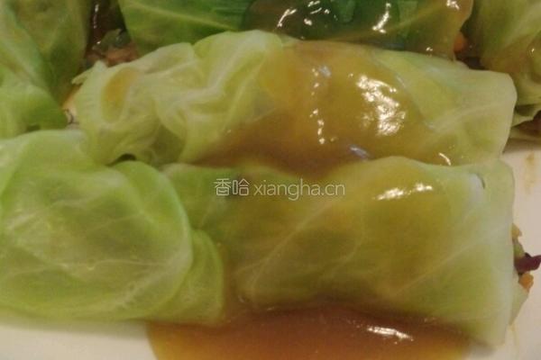 圆白菜蒸肉卷的做法图解10
