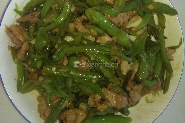 青椒炒肉的做法图解6