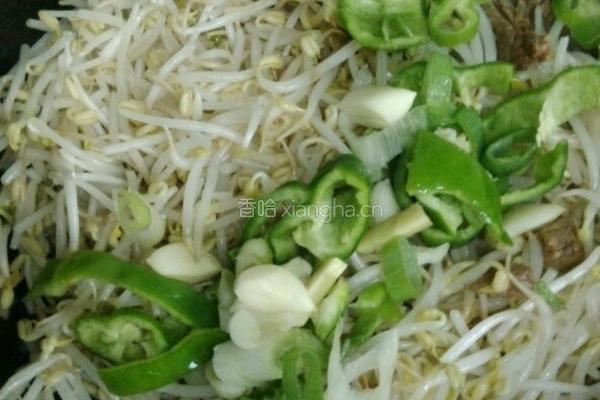 绿豆芽炒肉的做法图解4
