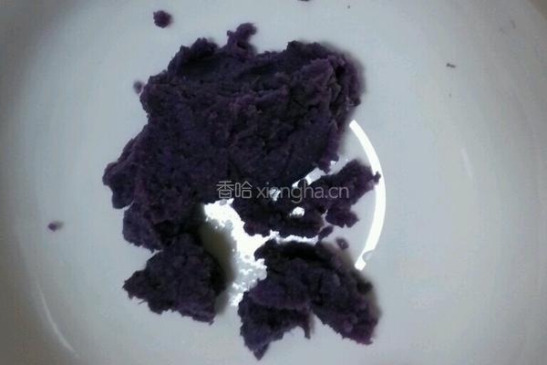 黑芝麻紫薯饼干的做法图解2