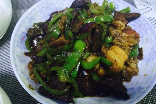 青椒五花肉的做法图解4