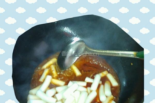 甜辣炒年糕的做法图解9