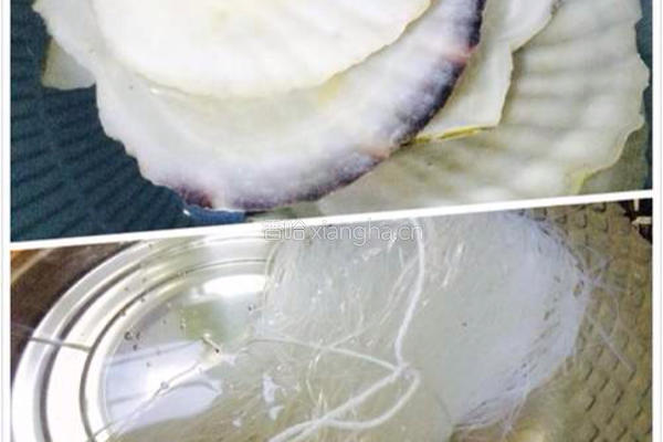 蒜蓉粉丝蒸扇贝的做法图解1