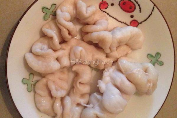 酸菜炒大肠的做法图解4