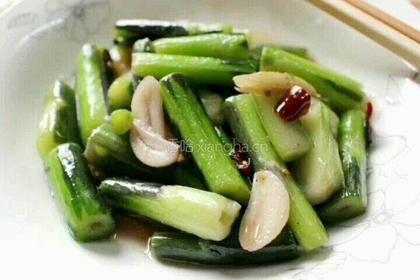 清炒紫菜苔的做法图解5