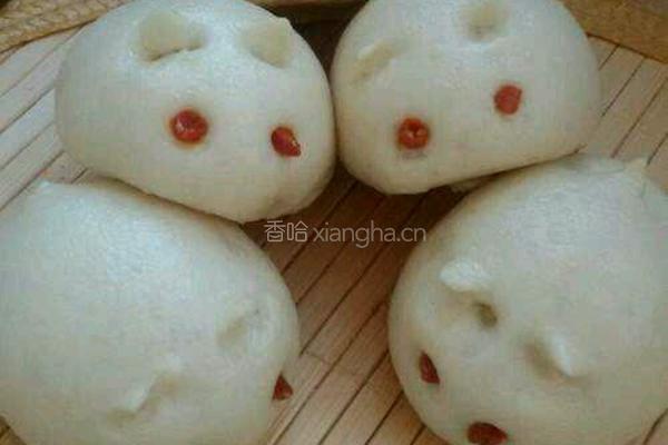 小兔子奶黄包的做法图解6