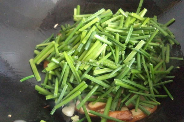 韭菜苔炒香干的做法图解5