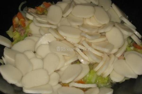 牛心菜炒年糕的做法图解8