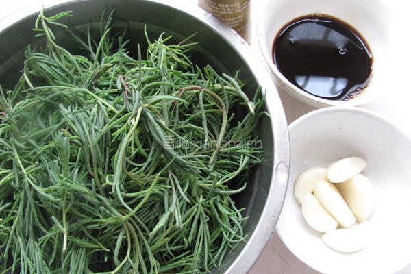 凉拌黄须菜的做法图解1