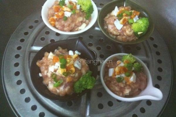 鹹蛋冬菜蒸肉餅的做法图解4