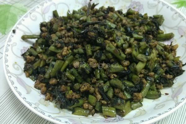 橄榄菜肉沫豆角的做法图解6
