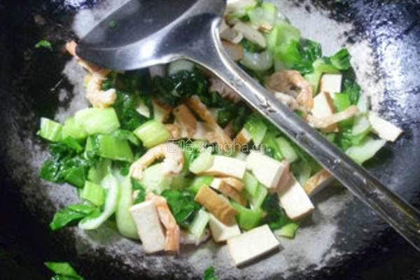 开洋香干炒青菜的做法图解7