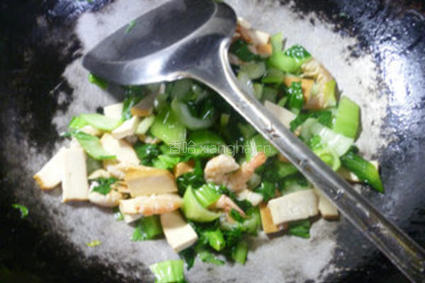 开洋香干炒青菜的做法图解10