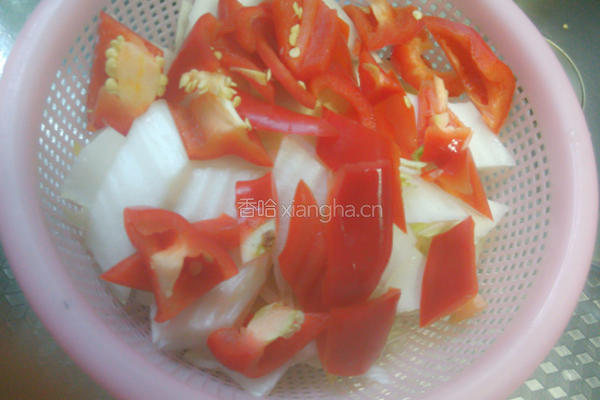 甜椒炒白菜的做法图解5