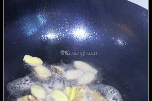 姜葱炒青蟹的做法图解3