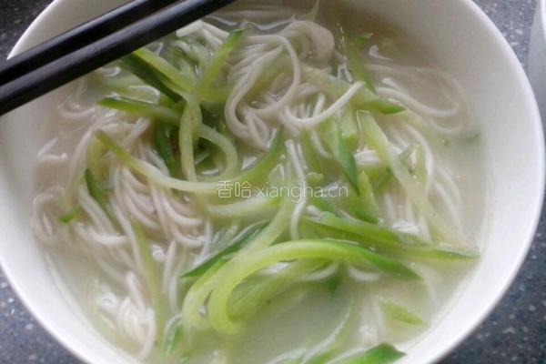 萝卜丝鸡汤面的做法图解4